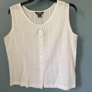 White pointelle Cotton blouse PL